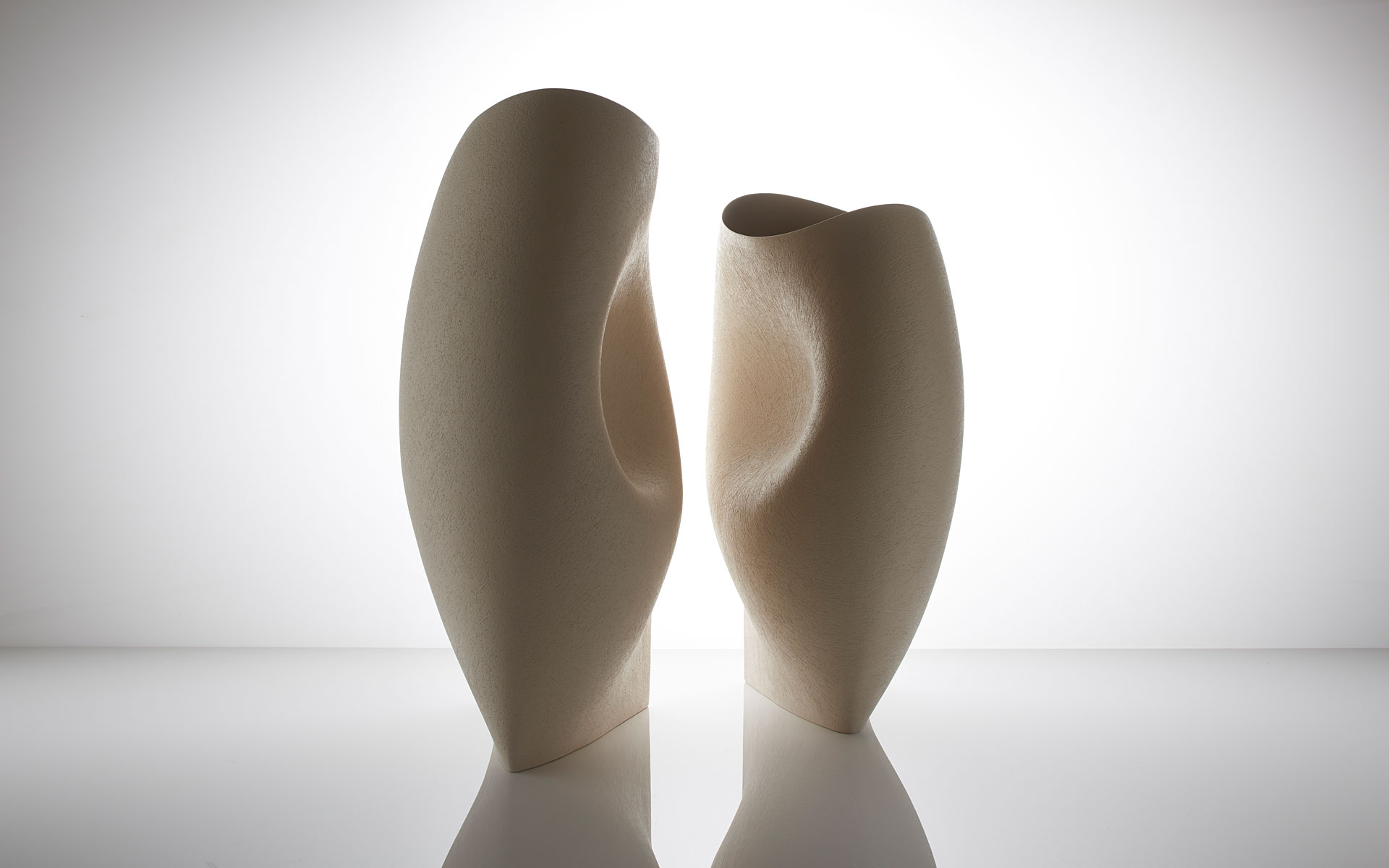 Two leaning vessels